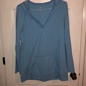 Carolina Blue Hooded light long sleeve with pocket